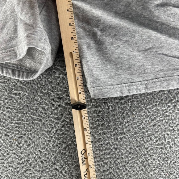 Adidas Sweat Shorts Mens Small Gray Cotton Blend 11 inch Inseam 3 Strips - Picture 8 of 10